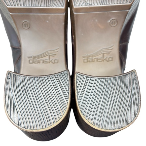 Dansko Dabney Ankle Boots Booties Brown Leather Block Heel 41 US 10.5 / 11 NEW - Picture 12 of 13